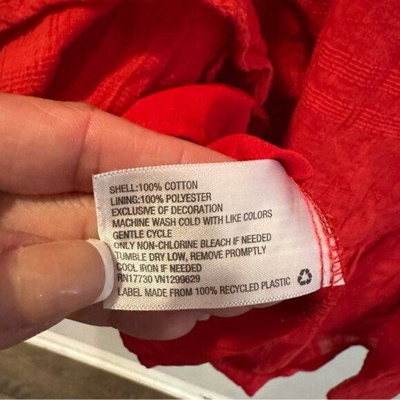 Knox Rose Bonfire Deep V Empire Waist Embroidered Midi Dress Red Size Large - Picture 12 of 14